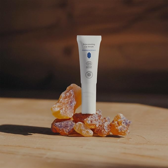 INNA Organic Lip Serum, Moisturizing, Fine Line Care & 100% Vegan, EWG & COSMOS Certified | Frankincense Essential Oils Infused Skin Care | Luxury Clean Beauty