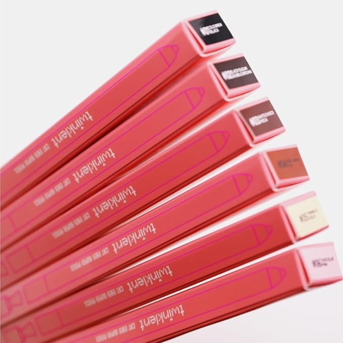 TWINKLENT Cat Eyes Super Pencil – 24-Hour Long-Lasting Waterproof Gel Eyeliner, Multipurpose Vegan Eye Makeup, Built-in Sharpener, 6 Shades (6-Chocolat Pink)