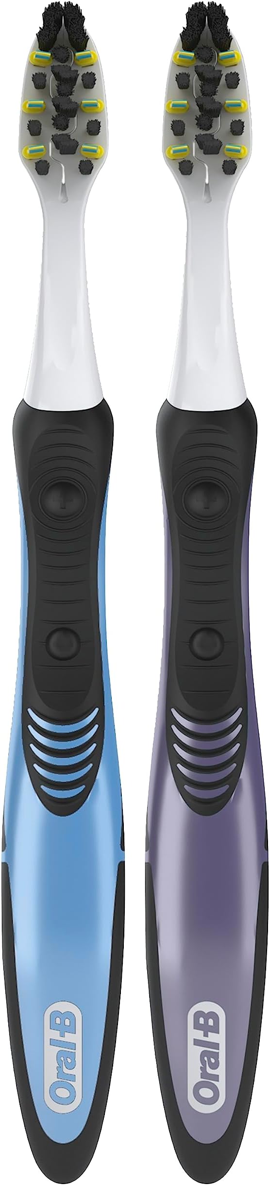 Oral-B Pulsar Battery Toothbrush with Charcoal Infused Bristles, Soft, 2 Count