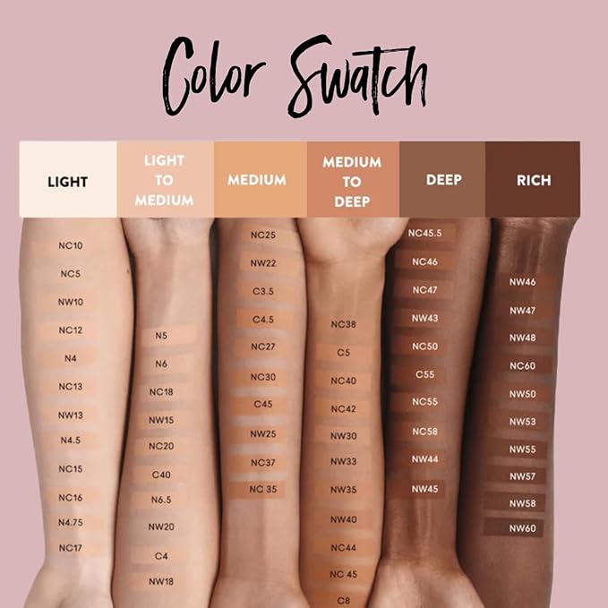 Best Bronze Bombshell Body Makeup - Tattoo Cover Up Makeup & Body Foundation Waterproof - Tattoo Concealer Waterproof for Scars, Varicose Veins Cover Up & Leg Foundation (NW60 Rich Espresso Red)