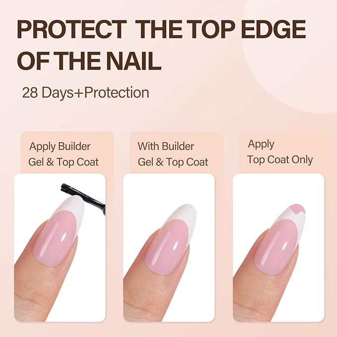 Vansiho French Gel Nail Tips, 150Pcs Medium Almond Gel Nail Tips, Pink French Tips Press on Nails, Soft French Gel Tips, Fake Nails for Nail Art DIY 15 Sizes