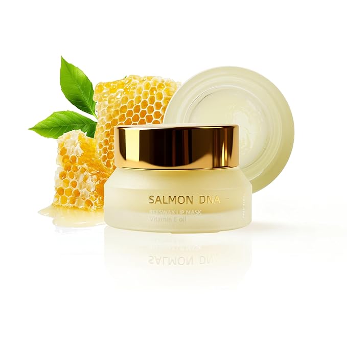 PDRN Lip Sleeping Mask Glow Balm with Salmon PDRN & Collagen - Deep Hydration, Non-Sticky Overnight + Daily Lip Care, Moisture Lock for Dry, Chapped Lips, Korean Skincare with Salmon DNA