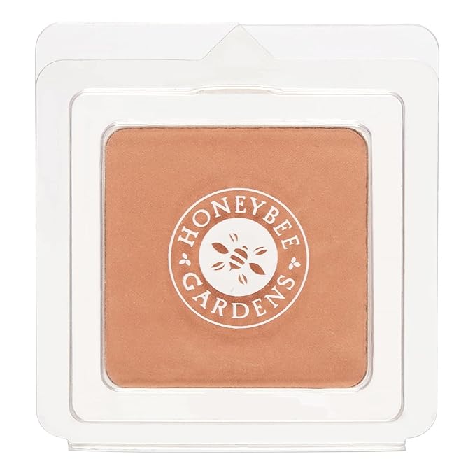 Honeybee Gardens Pressed Mineral Powder Foundation Refill, Montego, Warm Tan Neutral Shade, Adjustable Coverage, Natural Finish, With Botanical Extracts And Vitamin E, 7.5g