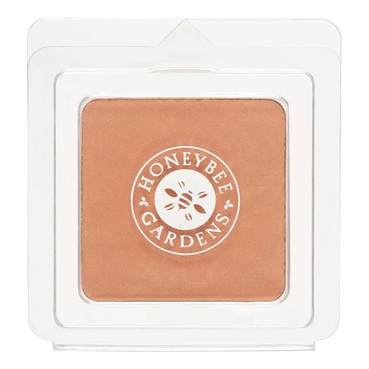 Honeybee Gardens Pressed Mineral Powder Foundation Refill, Montego, Warm Tan Neutral Shade, Adjustable Coverage, Natural Finish, With Botanical Extracts And Vitamin E, 7.5g