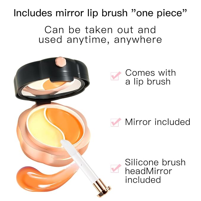 2-in-1 Day Night Double-Color Lip Mask | Jelly Moisturizing | Lip Balm & Lipstick Function | TOMATO Color