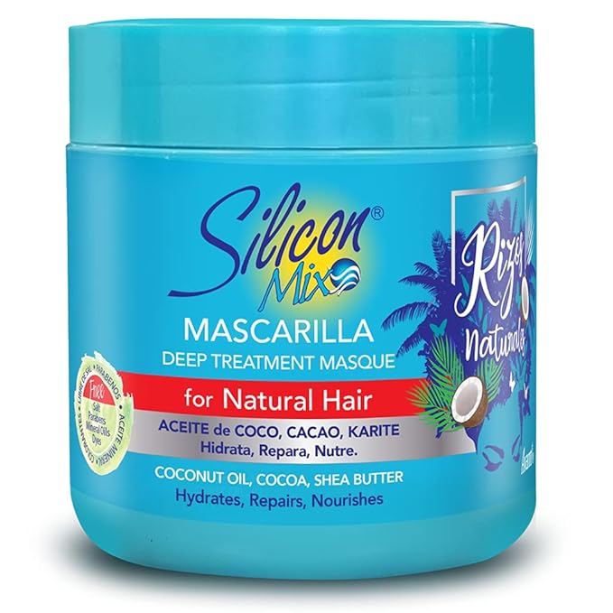 Silicon Mix Hair Conditioning Mask for Natural Wavy and Curly Hair 500 ml - Intensive Moisturising Treatment with Coconut Oil, Cocoa and Shea Butter