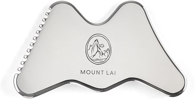 Mount Lai The Vitality Qi Stainless Steel Gua Sha Contour Tool - Face & Body Guasha Tools for Self-Care, Sculpting, Puffiness Relief & Muscle Tension Massage