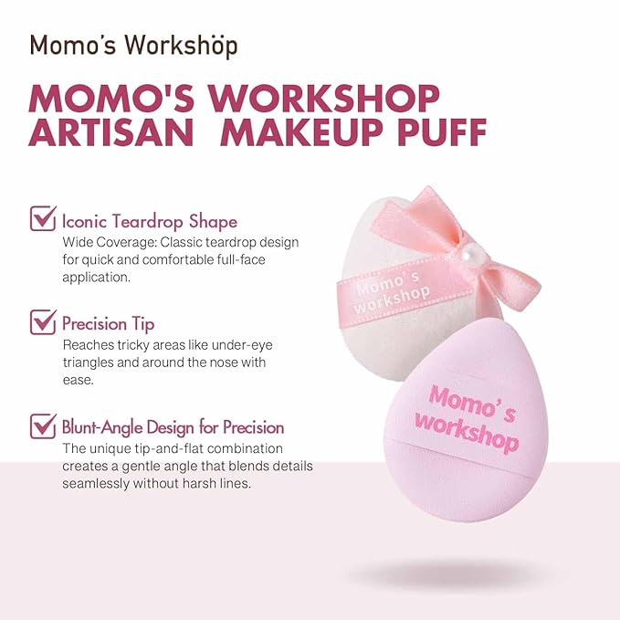 Mini Denim Makeup Sponge Set,Mini Makeup Blenders Sponge for Concealer/Blush/Highlighter, Perfect for Detail Work & Travel,4pcs Pink Mini Concealer Puffs with Travel Pouch