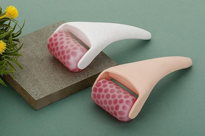 CRYO FACE Roller: Premium Ice Roller for Face Lift, Wrinkles, Double Chin Reducer, Self Care Gifts, Skin Care Tools, Radiant Glow (Beige)