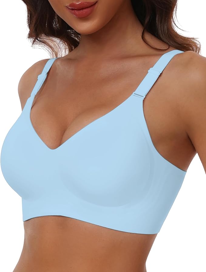 HORISUN Comfortable Seamless Full Coverage Bra for Women Wireless Bras with Soft Support Regular and Plus Size