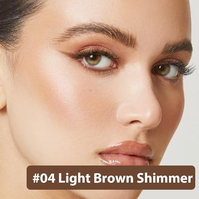 Kaely Light Brown Shimmer Gel Eyeliner Pencil, Smooth Eye Liner Waterproof Smudge Proof, Built in Sharpener, Long Lasting Eye Makeup, Vegan & Cruelty-Free, 04