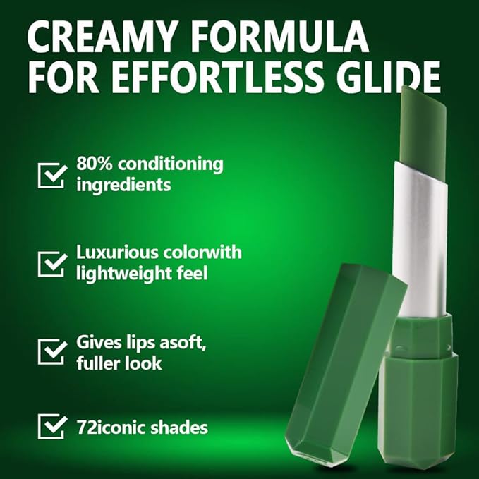 Medium Sea Green Matte Lipstick - Pigmented Lip Crayon & Face Paint Stick for Women Everyday Halloween Birthday Party Wear, Younger-Looking Lip Makeup, Labial para fiesta de disfraces 20