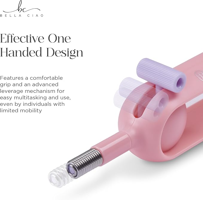 Bella Ciao Gentle Precision Facial Coil Tweezer, Facial Hair Remover for Women and Men, Hair-Removal Tool for Chin, Face, Upper Lip, and Body, Pink