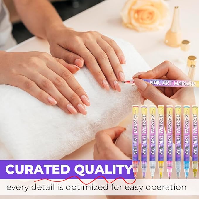 12 Colors Nail Art Pens Set, 2026 New Nail Art Markers Polish Pen for Drawing, Dotting, and Painting, DIY Nail Art Liner Brush Kit Manicure Tools (3 Set)