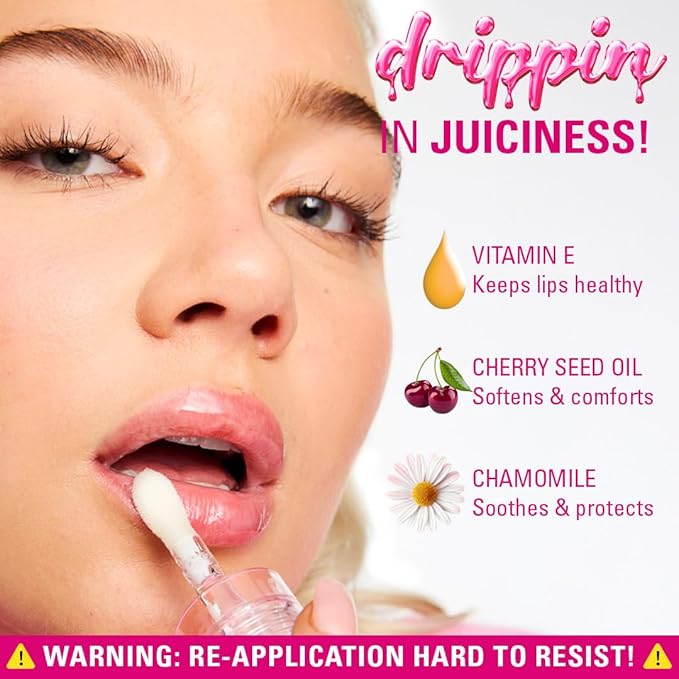 Revolution, Pout Lip Oil, Nourishing Tinted Lip Oil, High Shine, Non-Sticky Finish, Vegan & Cruelty-Free, Raspberry Pink, 0.13 oz