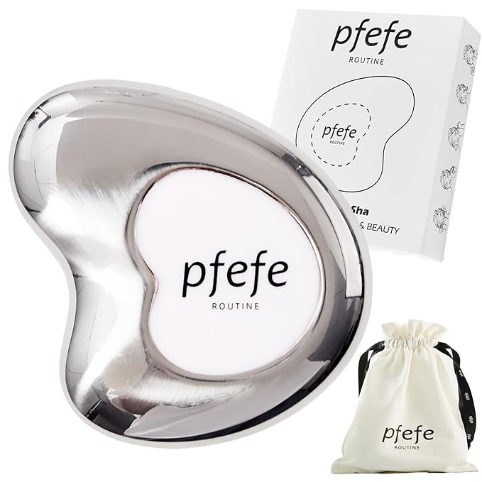 pfefe Stainless Steel Cryo Gua Sha - Gua Sha Facial Beauty Tools - Metal Skin Care Gua Sha for Body SPA Face Neck Eye