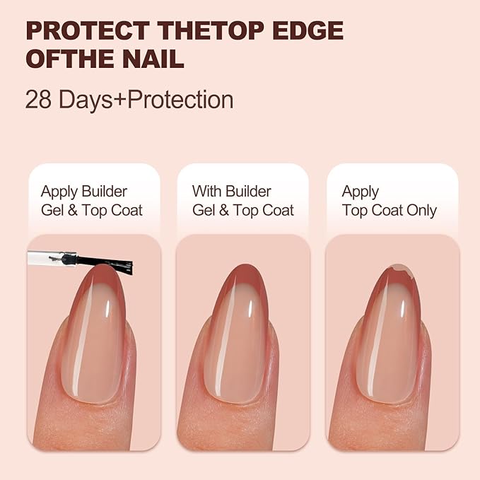 300Pcs French Gel Nail Tips Almond, Vansiho Medium Nail Tips, Pre-French Tips Press on Nails, Acrylic Fake Nails for Nail Art DIY 15 Sizes