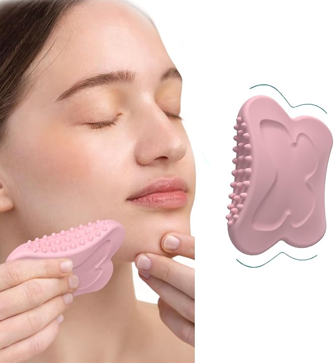 Silicone Gua Sha Tool for Face & Body – Massage & Lift, Acupressure Points Relief, Muscle Relaxation, Dampness Removal – Reusable & Easy Clean for Neck, Nose, Forehead
