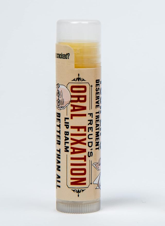 Sigmund Freud's Oral Fixation Lip Balm Tube, Eucalyptus Mint Flavored - Cruelty-Free and Made in The USA from Natural and Imported Ingredients