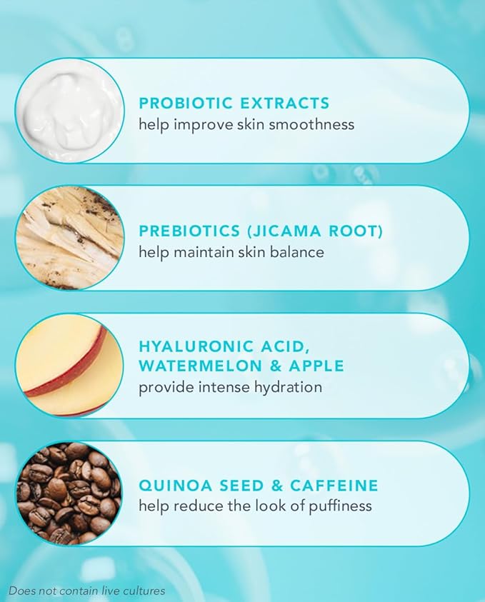 TULA Skin Care Eye Feel Amazing Cooling & Brightening Hydrogel Eye Masks - Fights Puffiness & Soothes Undereyes, Contains Hyaluronic Acid & Niacinamide, Caffeine & Chamomile, 4 packettes, 0.10 oz.