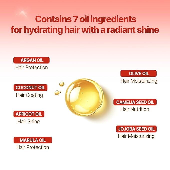 Mise En Scene Perfect Rose Perfume Serum - Korean Hair Essence with Rose Scent, Argan Oil for Damaged Hair Care, 2.70 fl. Oz