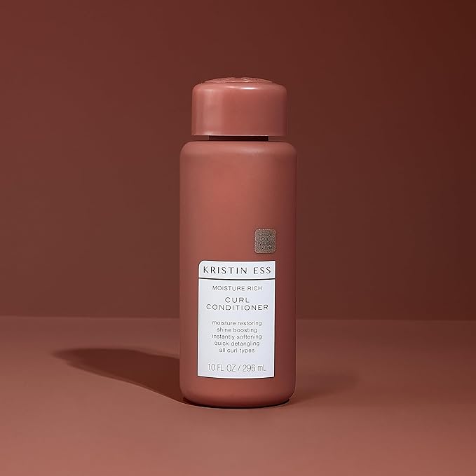Kristin Ess Hair Moisture Rich Conditioner for Curly + Wavy Hair, 10 fl. oz, Vegan, Sulfate, Paraben and Silicone Free, Color + Keratin Safe