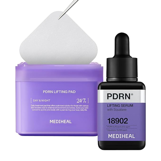 Mediheal PDRN Pad & Serum Skin Care Duo Set for Glass Skin – Intense Skincare for Radiant, Firm & Healthy-Looking Skin