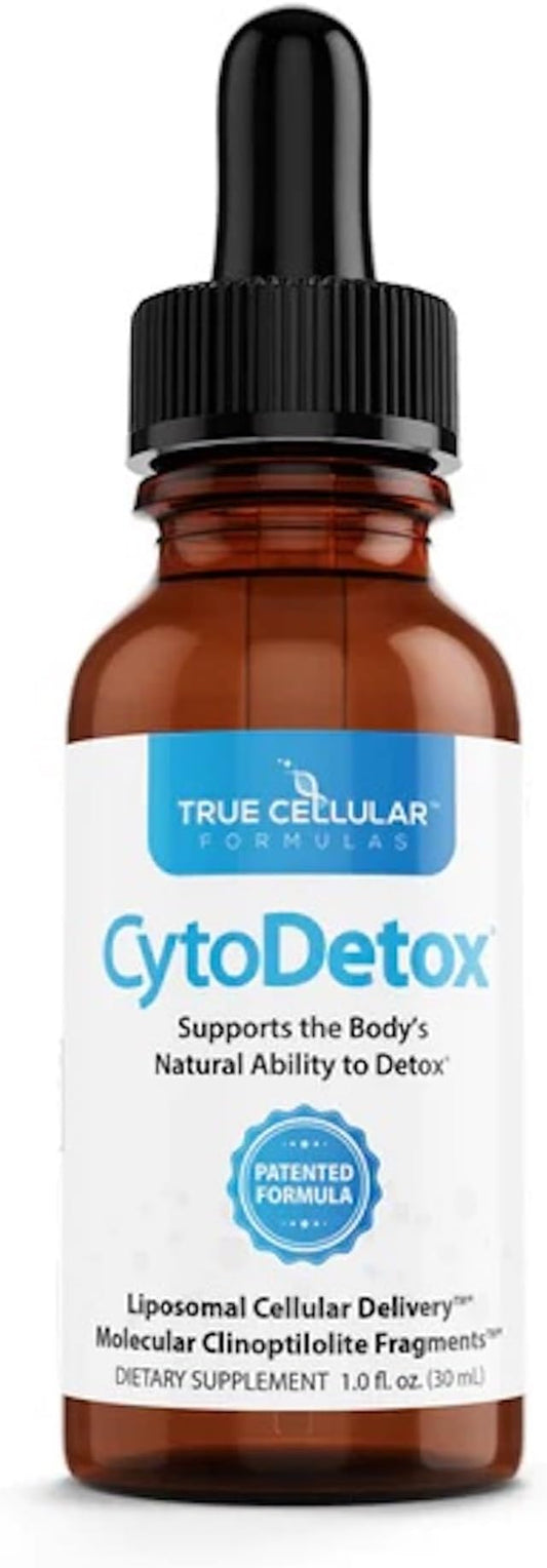 CytoDetox Liposomal Zeolite Clinoptilolite with Fulvates - Supports Cellular Detox & Natural Toxin Removal - Gentle Detoxifier and Binder - 1 oz Bottle