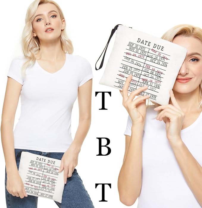 Funny librarian gifts makeup bag