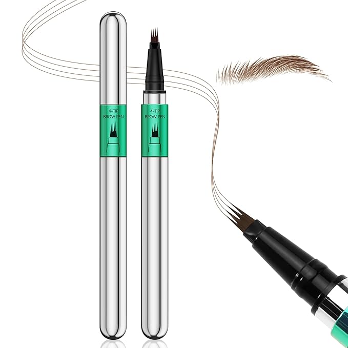 Microblading Eyebrow Pen，Waterproof Brow Pen Micro 4 Point,Eyebrow Makeup Pencil for Women to Effortlessly Create Hair Like Natural Brows，Long Lasting & Smudge-proof