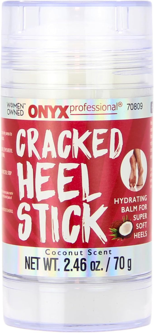 Onyx Professional Cracked Heel Repair Balm Stick for Dry Cracked Feet Treatment, Coconut Scent, 1 pack - Moisturizing Foot Balm, Rolls On, No Mess Like Foot Cream or Foot Lotion, Heel Treatment