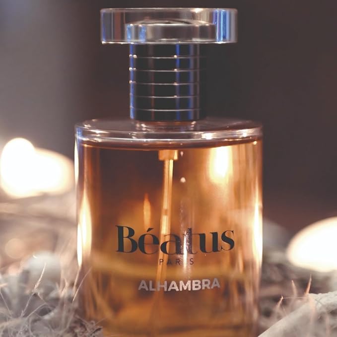 Beatus Paris Alhambra - Luxury Perfume for Women - Eau de Parfum - Long-Lasting Floral Fragrance - Notes of Black Pepper, Mandarin, Jasmine, Vanilla Scent - All Day Wear Travel Size EDP Spray - 3.4 oz