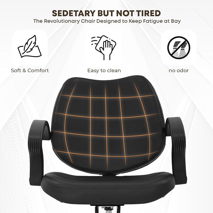 Barber Chair - Heavy Duty Hydraulic Pump Hair Cutting Chair with 360 Swivel & Ergonomic Design for Women & Men, Black