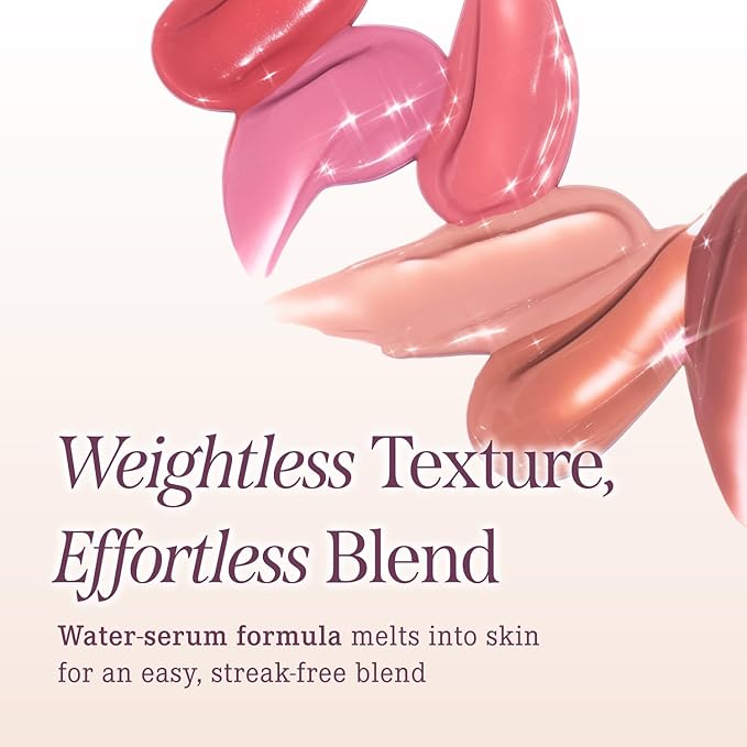 DEARDAHLIA Petal Drop Blush (Wavy) - Vegan Weightless Liquid Blush with Long-lasting Pigment, Buildable and Skincare-Infused Fomula. Natural Flush, and Dewy Finish. Korean Makeup for Cheeks. 0.14 oz