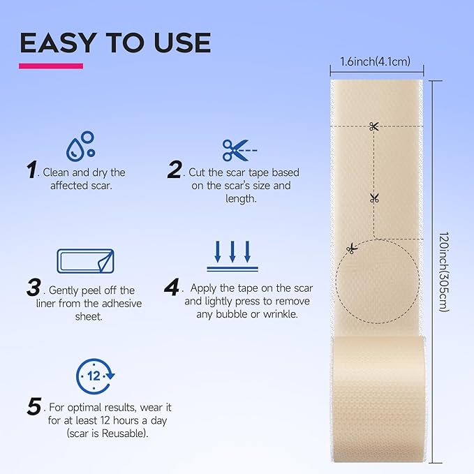 Thicker Silicone Scar Sheets, Medical Grade