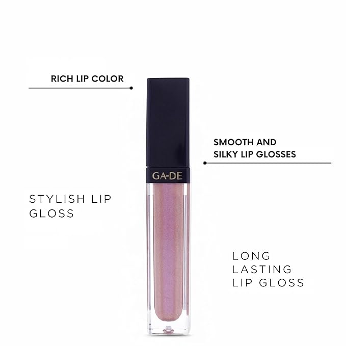 GA-DE Crystal Lights Lip Gloss, 805 - Enriched with Light-Reflecting Crystal Pearls - Smooth Silky, Rich Color - Moisturizes and Adds Shine - 0.2 oz