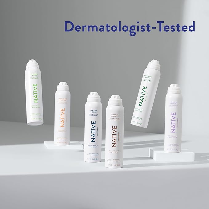 Native Deodorant & Body Spray Contains Naturally Derived Ingredients | Deodorant for Women and Men, All Day Odor Protection, Aluminum and Hydrocarbon Propellant Free | Coconut & Vanilla
