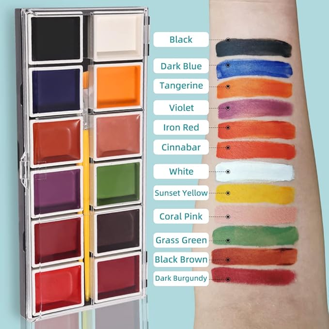 12 Colors Alcohol Activated Makeup Palette Set