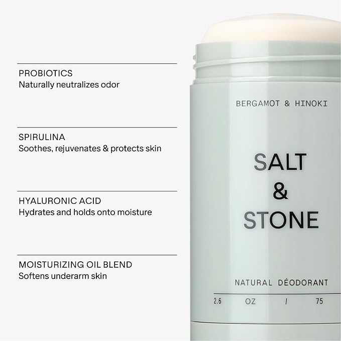 Salt & Stone Body Mist + Natural Deodorant Bundle | Bergamot & Hinoki