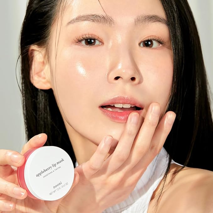 NOONI Vegan Appleberry Lip Mask Overnight – Hydrating Lip Balm & Butter with Shea Butter & Vitamins | Soothing Moisturizer, Softening Treatment for Dry Lips, 0.42 oz