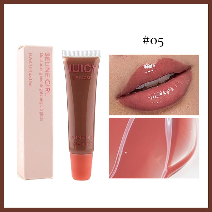 Juicy Lip Gloss, Lipgloss for Women and Girls, Lip Plumper, Lip Makeup Hydrating, Tinted Lip Balm, Colorful Lipgloss Moisturizing and Vibrant #dark pink
