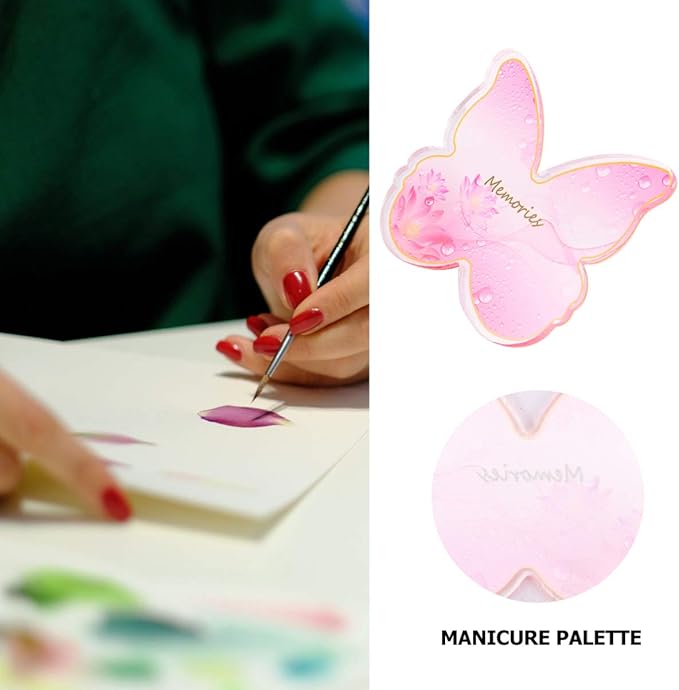 Minkissy 2pcs Resin Nail Art Palette Polish Holder