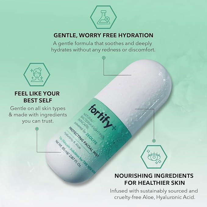 Face Mist Hydrating Spray - Hyaluronic Acid & Aloe - Dermatologist Tested, Cleansing Spray Travel Size Capsule - Fragrance-Free, Cruelty-Free - All Skin Types - Made in Korea - 2.87Oz