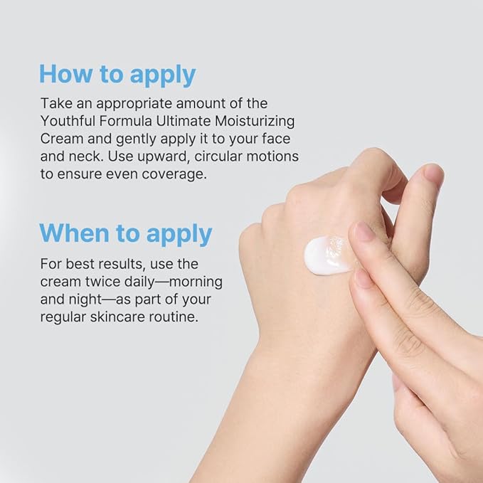 NIDA Youthful Formula™ Ultimate Moisturizing Cream | Centella Asiatica, Niacinamide, Hyaluronic Acid, Collagen | Wrinkles, Fine Lines, Dark Spots, Dry Skin, Redness | 3.38 fl. oz., 100ml