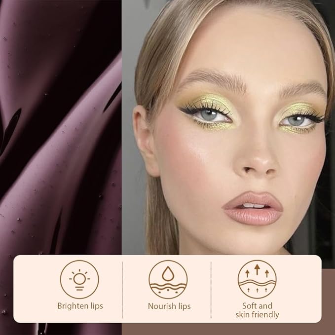 Matte Lip Gloss Stain-Peel Off Lip Liner Tattoo, Light Taupe Lip Tint，Long Lasting Peel Off Lip Stain, Waterproof Transfer-proof Lip Mask Lip Liner Peel Off Lip Gloss,Stayn Lip Makeup. #04