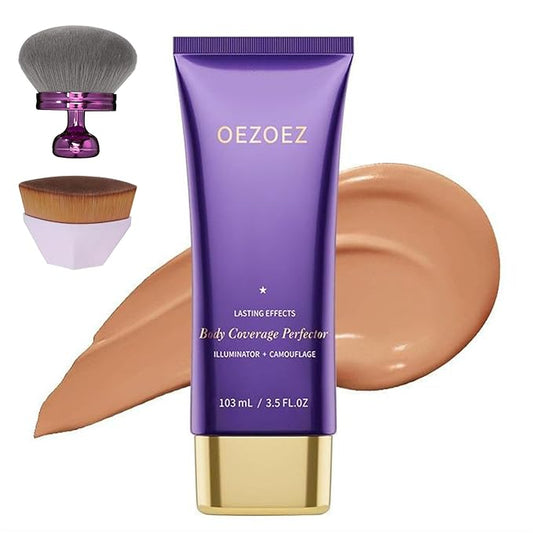 6 Colors Tattoo Cover Up Makeup with Brush – Waterproof Body and Leg Sleeve Foundation, Full Skin Coverage Bronzer & Scar Concealer Cosmetics (bronze)