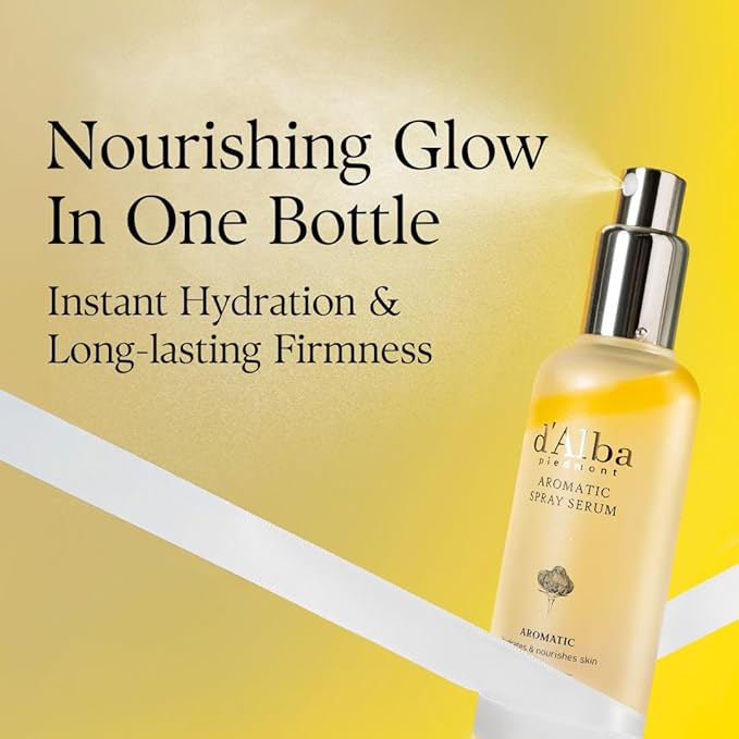 d'alba Piedmont Italian White Truffle First Aromatic Spray Serum, Fragrant VEGAN Glowy Antioxidant Face Mist, Deep Hydration Skin Firmness, Korean Skin Care (2.02 fl.oz)