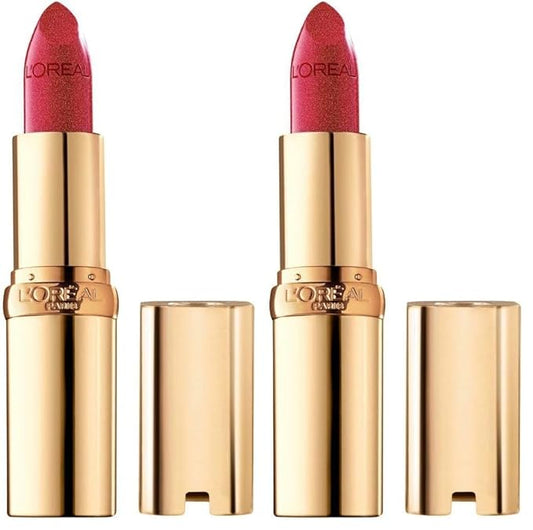 L'Oreal Paris Colour Riche Original Creamy, Hydrating Satin Lipstick with Argan Oil and Vitamin E, Ruby Flame, 1 Count (Pack of 2)