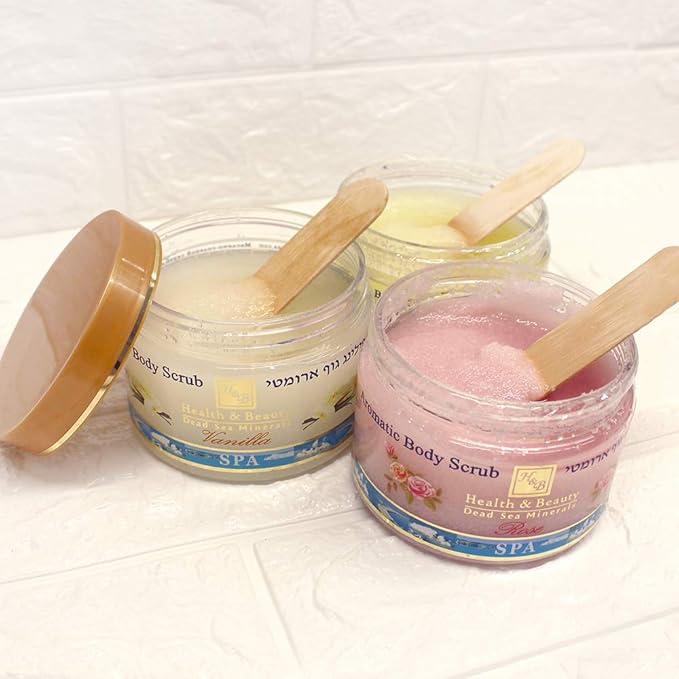 H&B Exfoliating Body Scrub Soft Scrub Body Scrubs Dead Sea Minerals (Rose)
