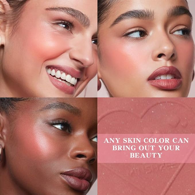 Matte Blush Powder for Cheeks, Cruelty Free Makeup – Long Lasting Natural Face Blusher Makeup, Lightweight Blendable Cheek Color Palette for Women All Skin Tones - #05 Brick Red